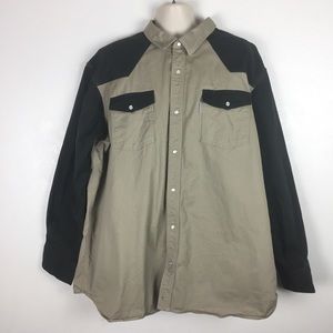 Carhartt Size 4X Pearl Snap Work Shirt Long Sleeve